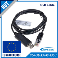 EPEVER USB Cable USB to RS485 PC Communication 1.5M for MPPT Solar Charge Controller with RJ45 Connector CC-USB-RS485-150U