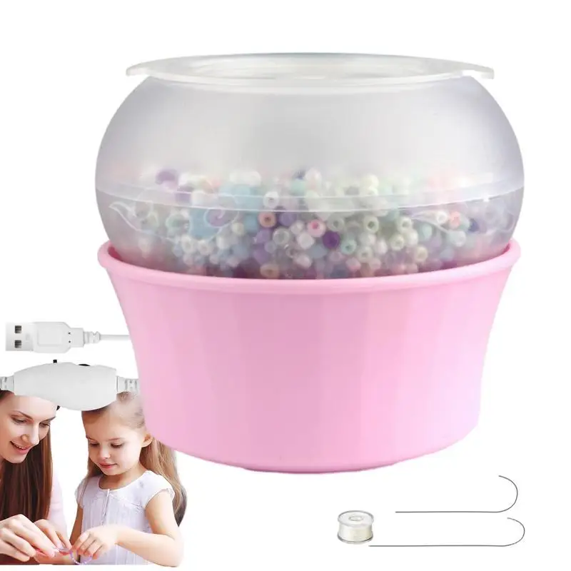 Electric Bead Spinner For Clay Beads Automatic Electric Bead Bowl For Jewelry Making Multifunctional Adjustable Fast Beading