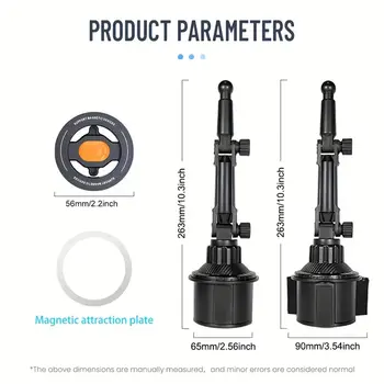 차량용 물컵에 자석식 휴대폰 거치대를 설치하는 방법 (MacSafe iPhone 16 15 14 13 12, Samsung, Xiaomi 호환) 360° 회전 휴대폰 마운트 10 best sales 휴대폰 컵 홀더 - №5