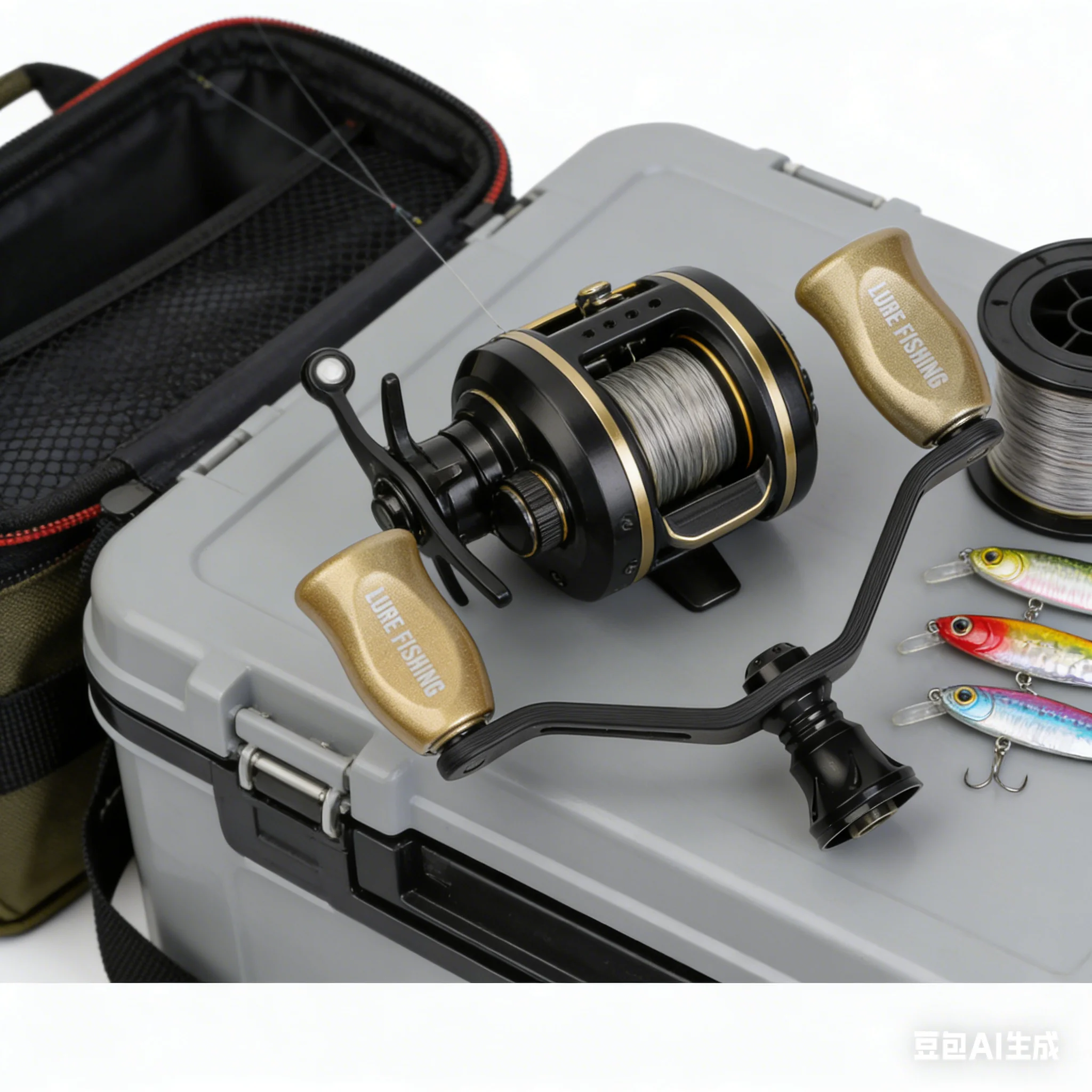 Manivela Dupla para Carretilha de Pesca - Compatível com Daiwa Fuego e Prorex VLT - Punho de Fibra de Carbono para Carretilhas Giratórias - Acessórios de Pesca