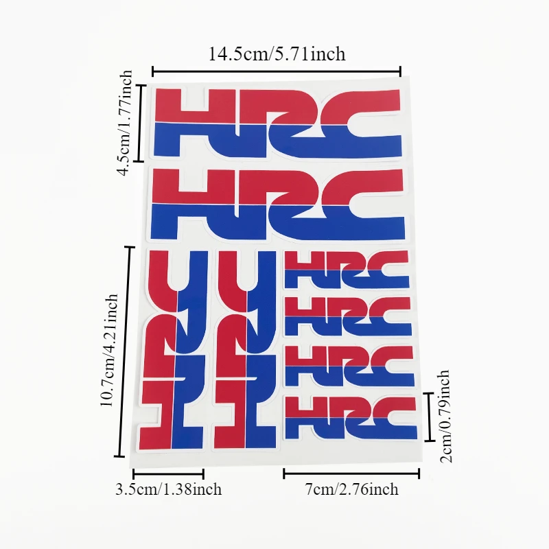 1SET Motorcycle Stickers Waterproof Motorbike Fuel Tank Helmet Vinyl Decals for Honda HRC CBR CBR1000RR CBR650F CBR600RR CBR500R image 3