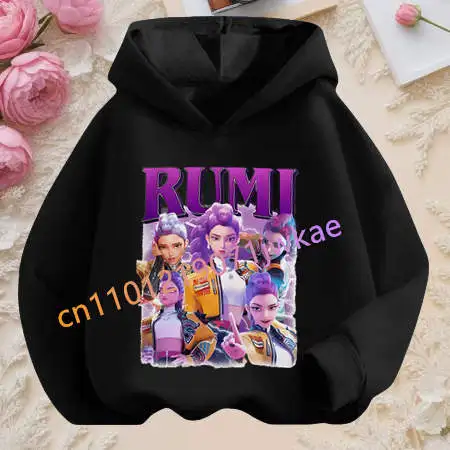 

Manga Kids Kpop Demon Hunters Children's Sweatshirt Cute Yellow Hoody for Boys Girls Casual Movie Unisex Hoodies Kid Hoodie