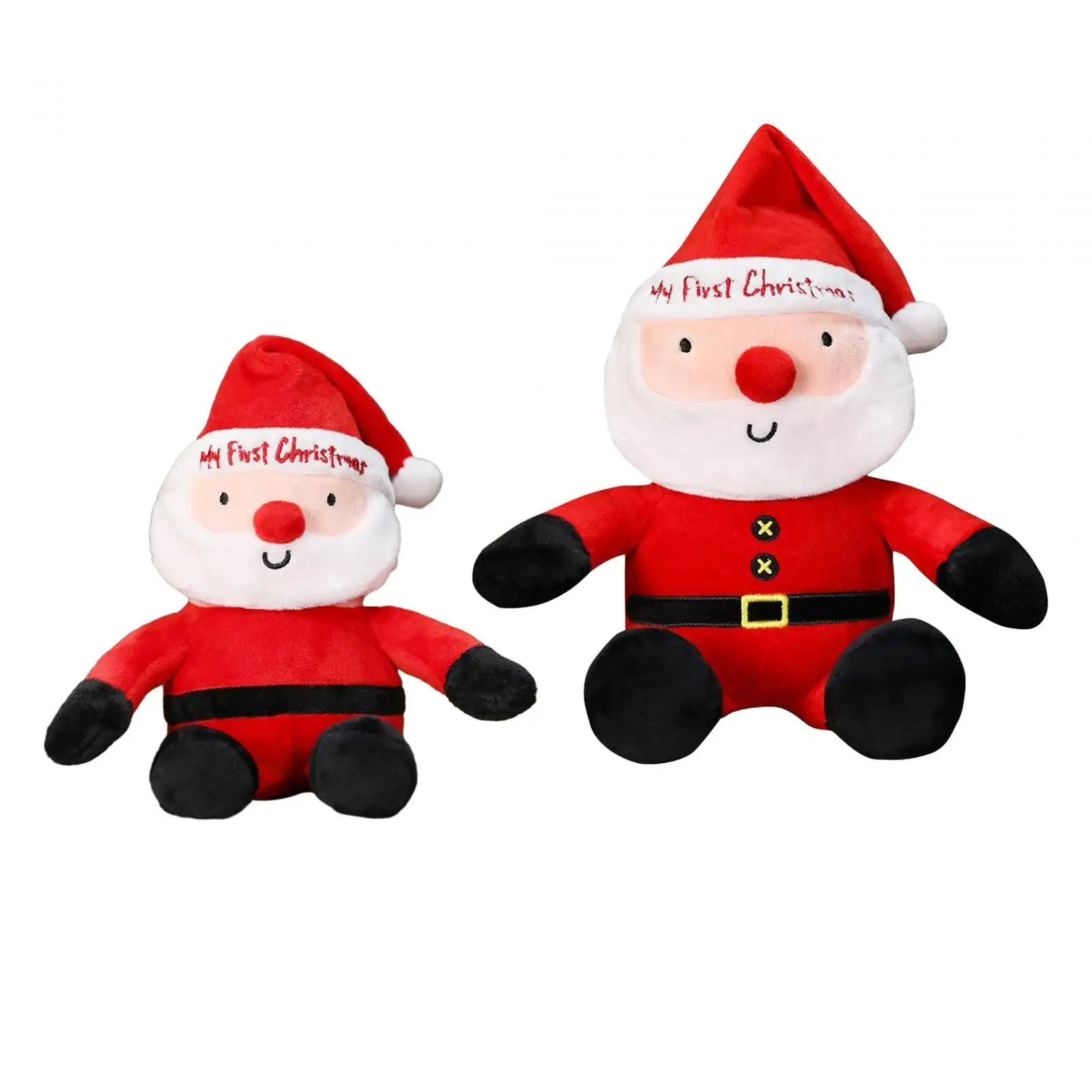 Papá Noel de peluche sentado muñecos de peluche de Papá Noel para regalos de fiesta