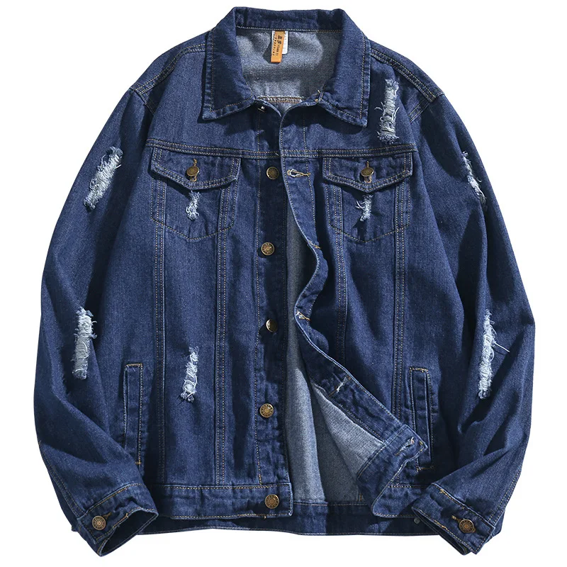 

Fashion Destroyed Erkek Kot Ceket Foldable Leisure Turnhout Light Denim Jacket Men
