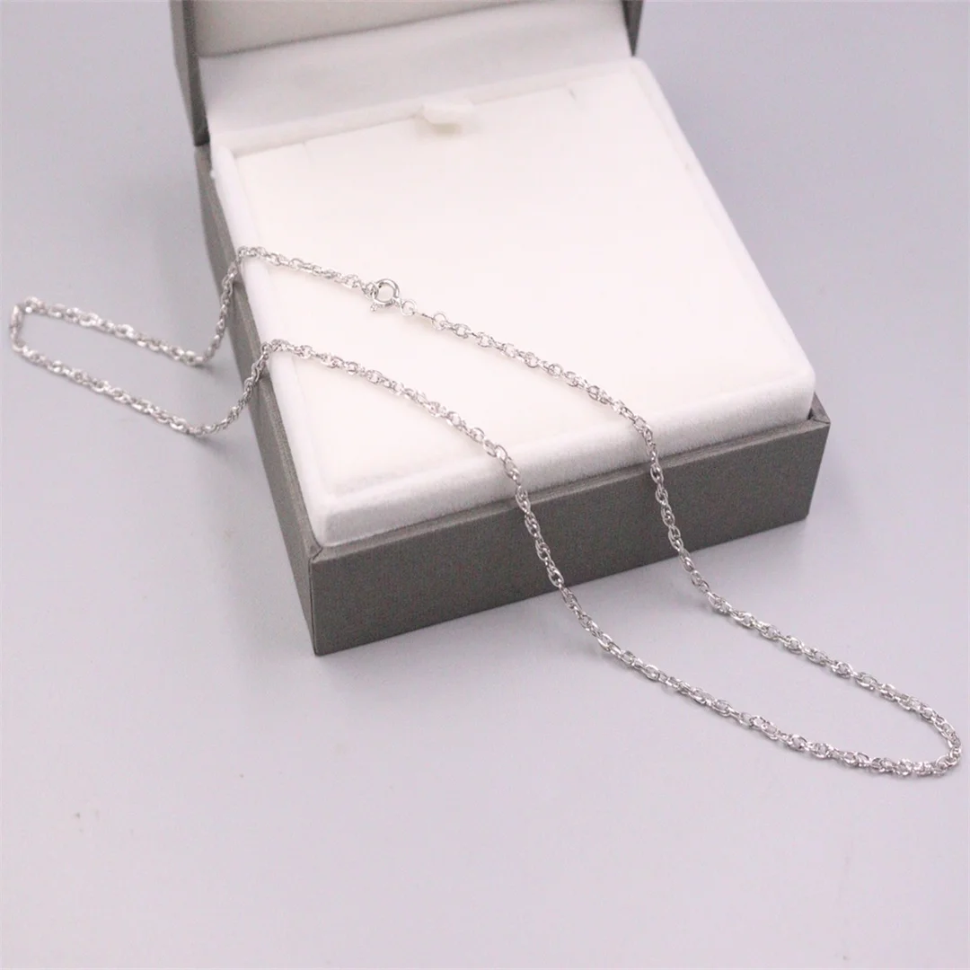 Real Pt950 Platinum 950 Chain Women Singapore Link Necklace 5.4-5.7g 17.3inch L