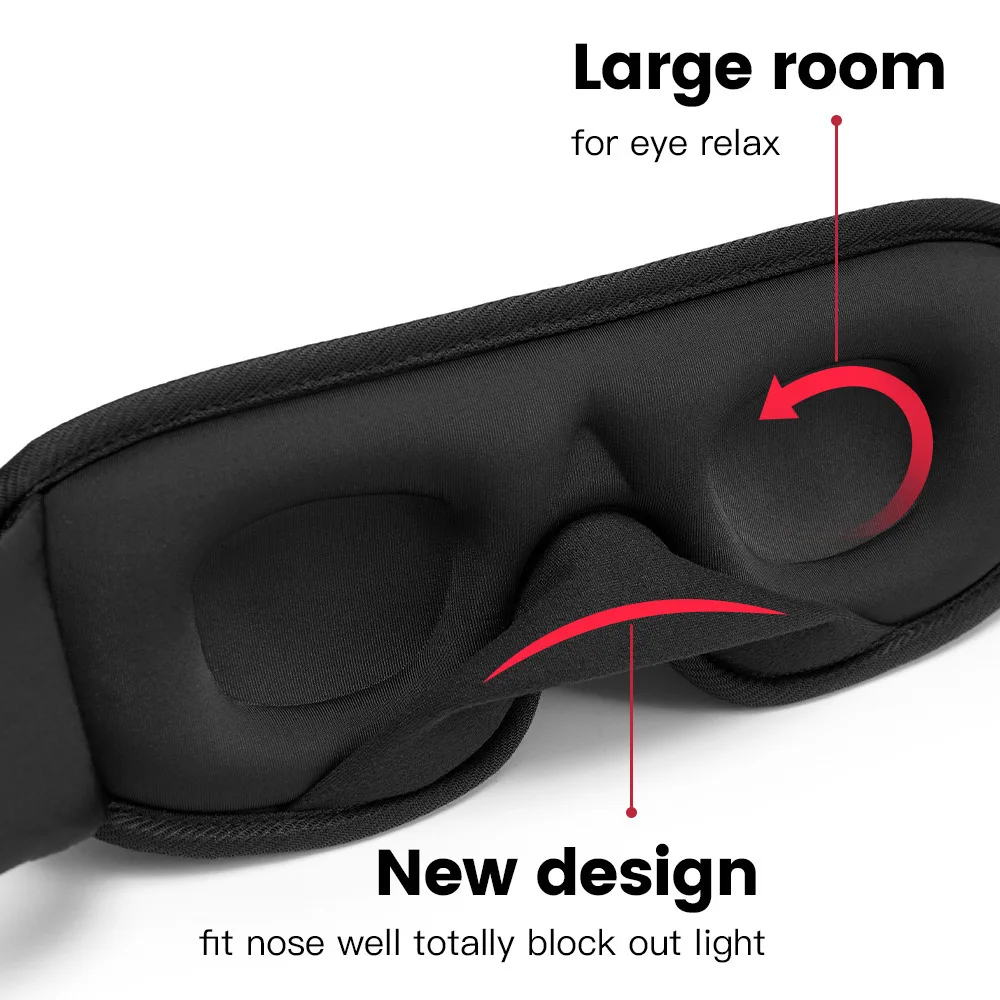 3D-Kontur-Schlaf-Augenmaske, geeignet für Seitenschläfer – 100 % Verdunkelung, weich und stressfrei – geeignet für Reisen, Nickerchen, Yoga – Detail 3