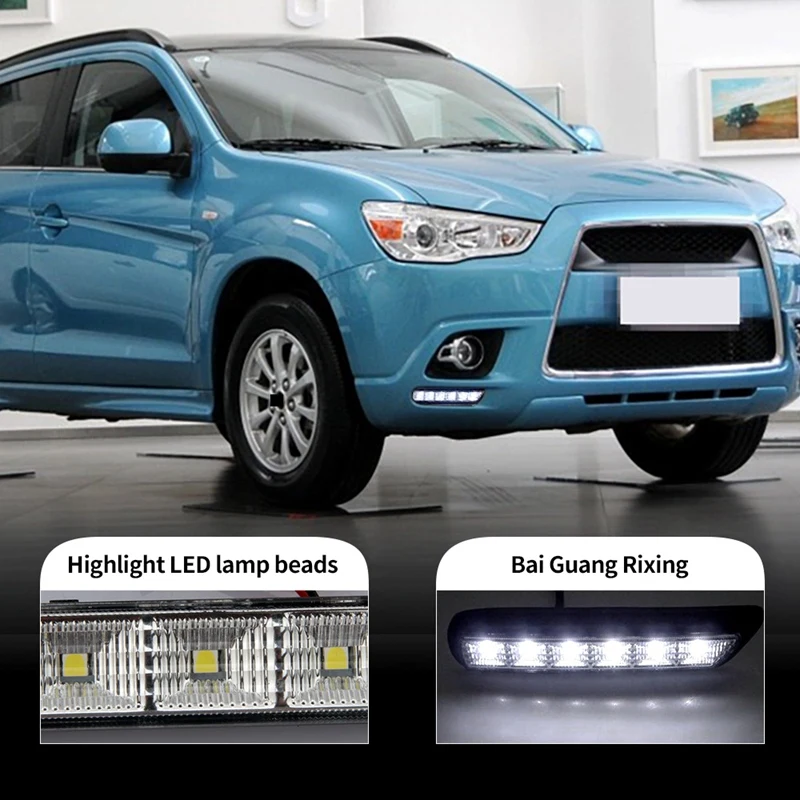 Car Daytime Running Light LED DRL Lamp For Mitsubishi Outlander Sport RVR ASX 2010 2011 2012