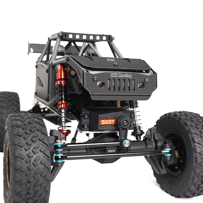 KYX Racing Aluminum Front Grille Face Guard Upgrades Accessories for 1/18 RC Crawler Car Axial Capra UTB18