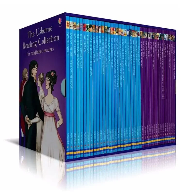 

Библиотека «Моя читать», издание «Плать читать», детская обучающая английская книга, подарок, 40, книги Usborne, четыре библиотеки