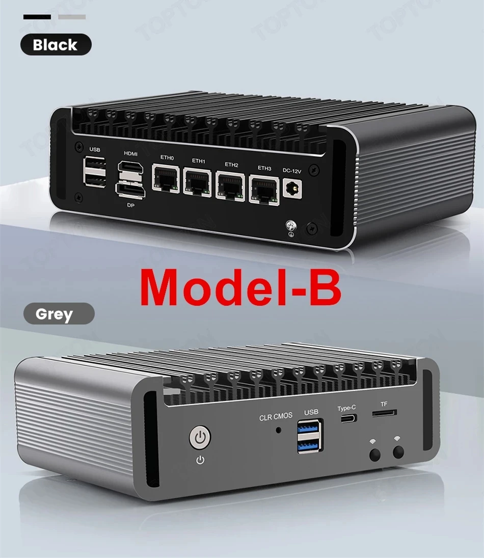 2022 New 11th Pentium N6005 N5105 2.5G Soft Router 4 Intel i226 Nics 2*NVMe 2*DDR4 Fanless Mini PC Firewall Appliance VPN Server