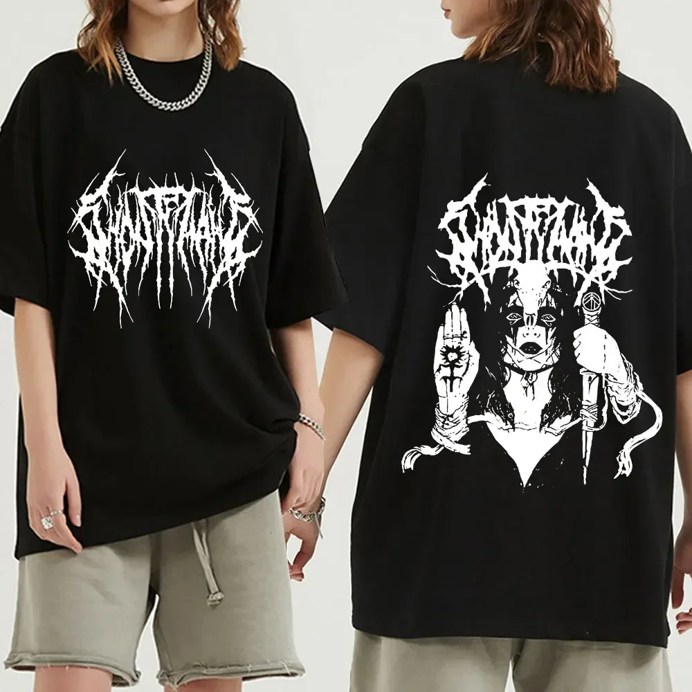 Ghostemane Retro Print T-shirts for Women Men Summer Casual Fashion Loose Streetwear Y2K Tops O-Neck Short Sleeve T-shirts