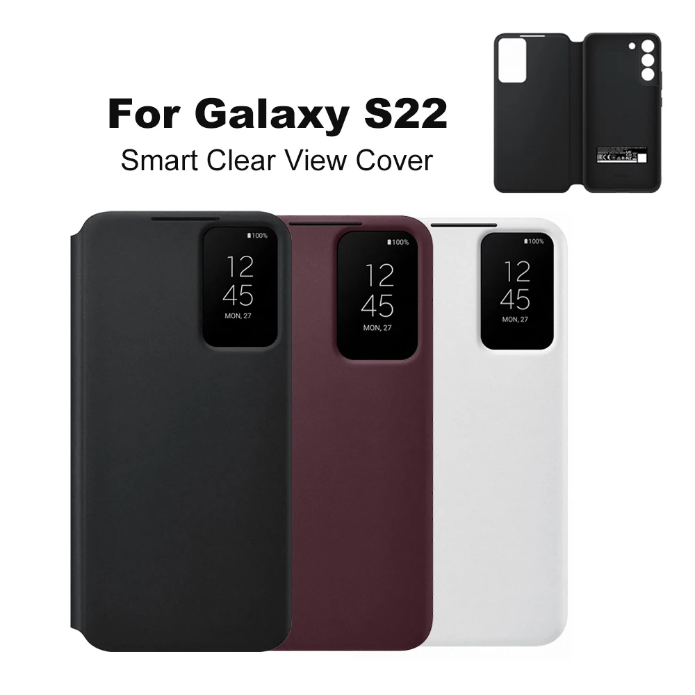 Oryginalna obudowa Samsung Galaxy S22 Clear View do smartfona Galaxy S22 S-View Flip Cover Shockproof EF-ZS901 — 2