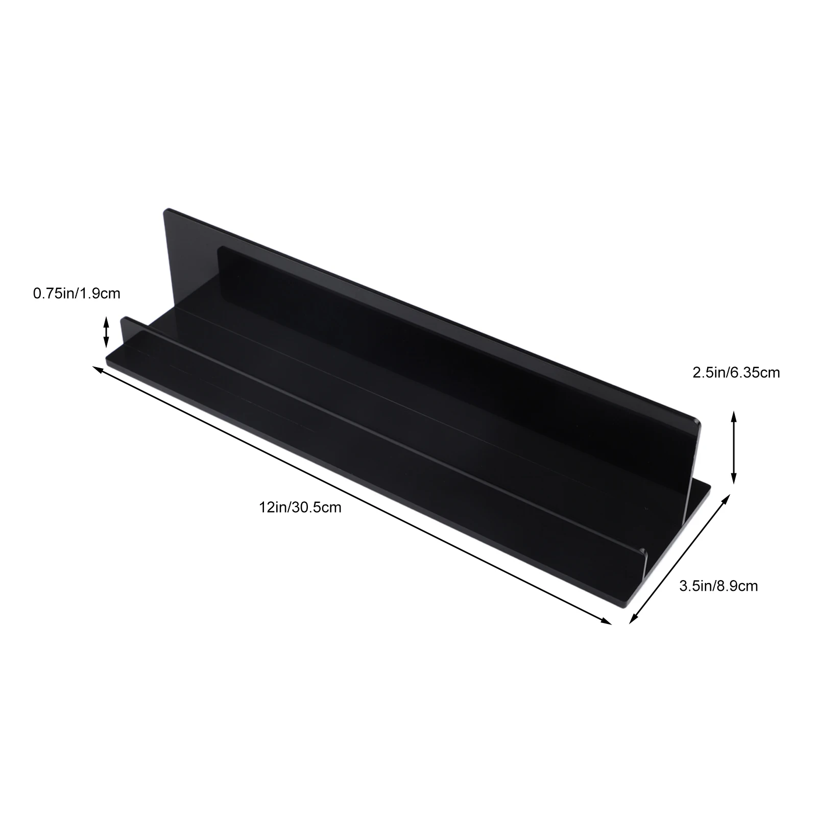 Black Vinyl Record Display Stand 12 Inch Easy Assembly Storage Rack Holder For Music Album Collection Home Decor