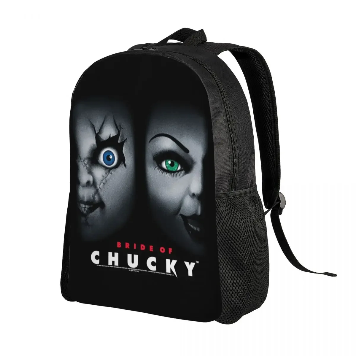 3D Print Bride Of Chucky Movie Backpack Child's Play School College Travel Bags Men Women Bookbag Fits 15 Inch Laptop