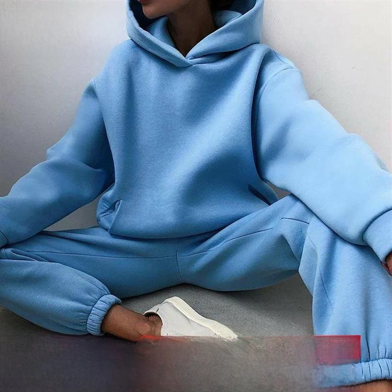 Women's Hooded Sweatirt Set Two-Piece Comfortable Casual Faion Ensemble Autumn Collection Versatile Wear for All Ages