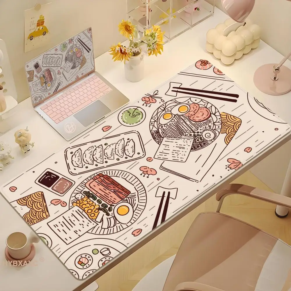 

Extra Large Mousepad Cute Aesthetic Food XXL PC Table Carpet Nonslip Laptop Desk Mat Home Deskpad Big Mouse Pad 900x400mm