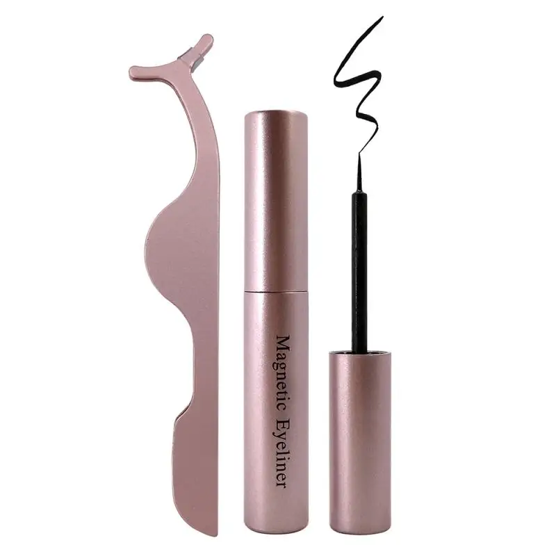 Magnetische Vloeibare Eyeliner En Magnetische Valse Wimpers Geen Lijm Natuurlijke Blijvende Handgemaakte Wimper Make-Up Tool Set Tslm1