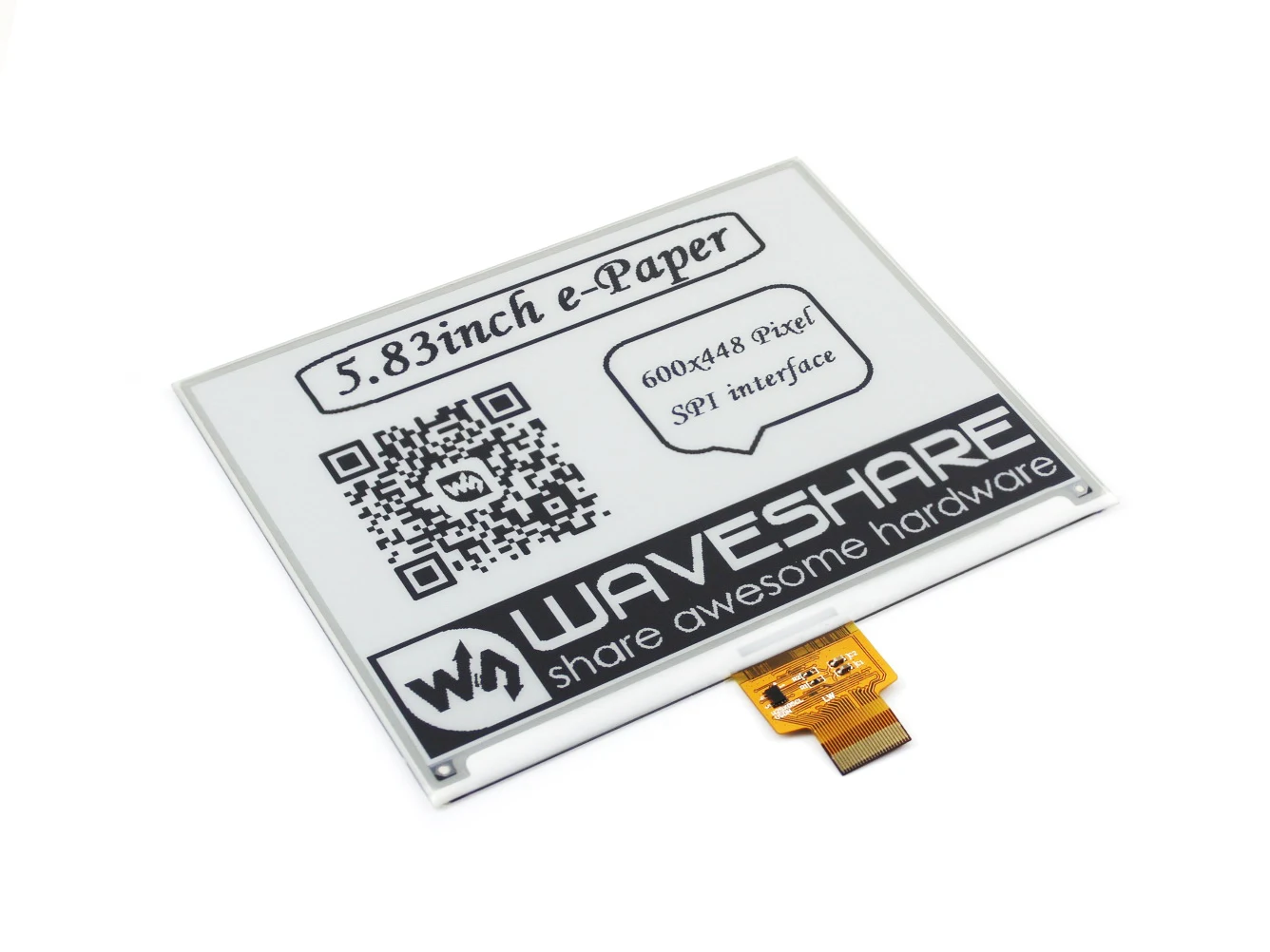 Waveshare 5.83inch E-Paper E-Ink Display HAT Module For Raspberry Pi