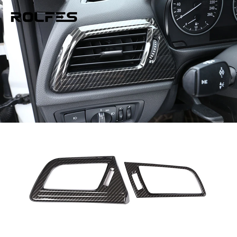 

ROLFES 2Pcs/Set LHD Car Side Air Conditioning Air Outlet Decorative Frame For BMW 1 Series 2017-2020 Auto Interior Accessories