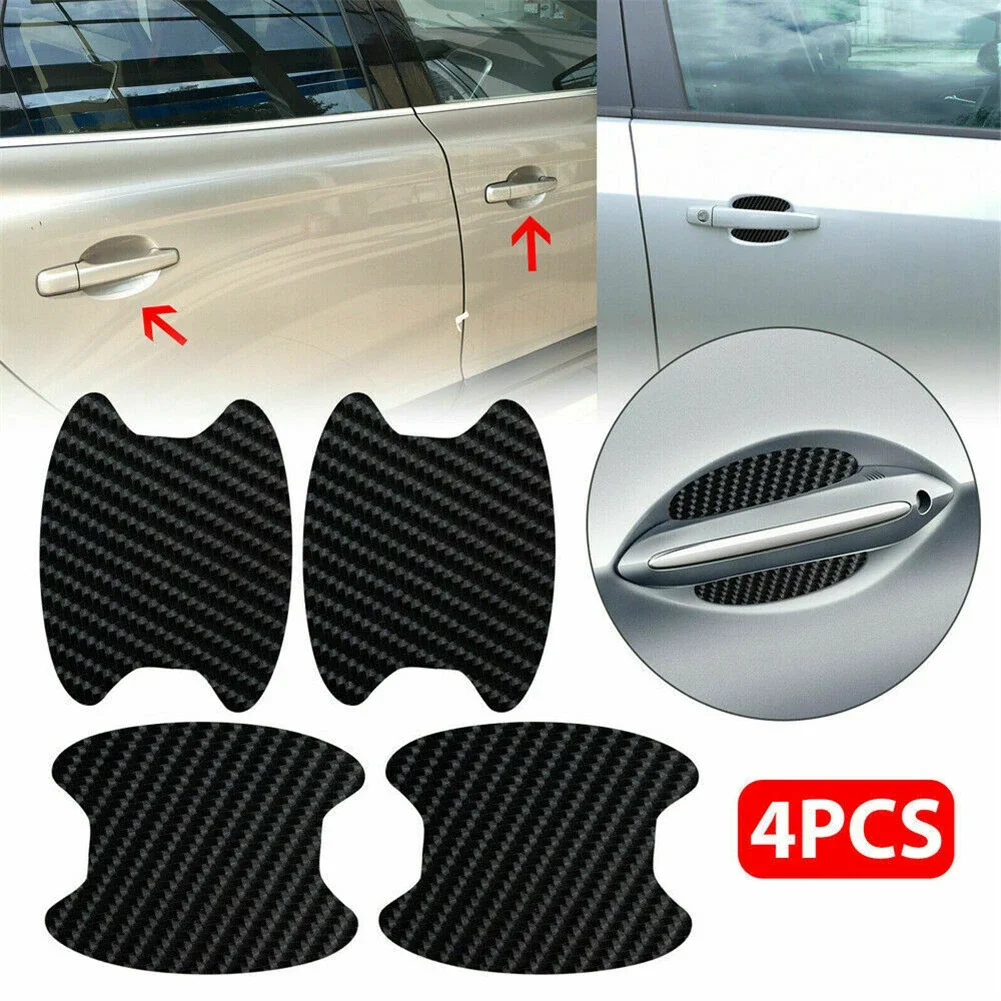 High Quality Hot Sale New Handle Stickers Car Door Waterproof 4 Pcs Set Protector Anti-scratch Black Car Door Handle