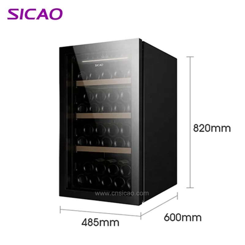 Display Silent Mini Bar Mirror Glass Door Compressor Home Use Wine Luxury Built in Wine Cooler Fridge Refrigerator