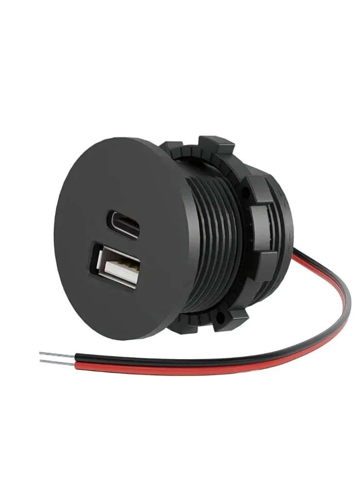 12V USB-Steckdose PD Typ-C USB-A Dual-Port-Buchse Zigarettenanzünder-Ersatz für Laptop, Wohnmobil, Anhänger, LKW, Boot, Golfwagen