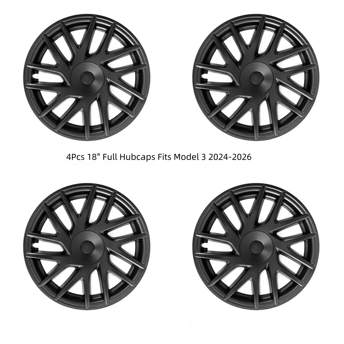 4Pcs 18 Inch Full Cover Hubcaps For Model 3 Highland 2024 2025 Aero Wheel Covers Replacement Rim Caps Car Exterior Accessories