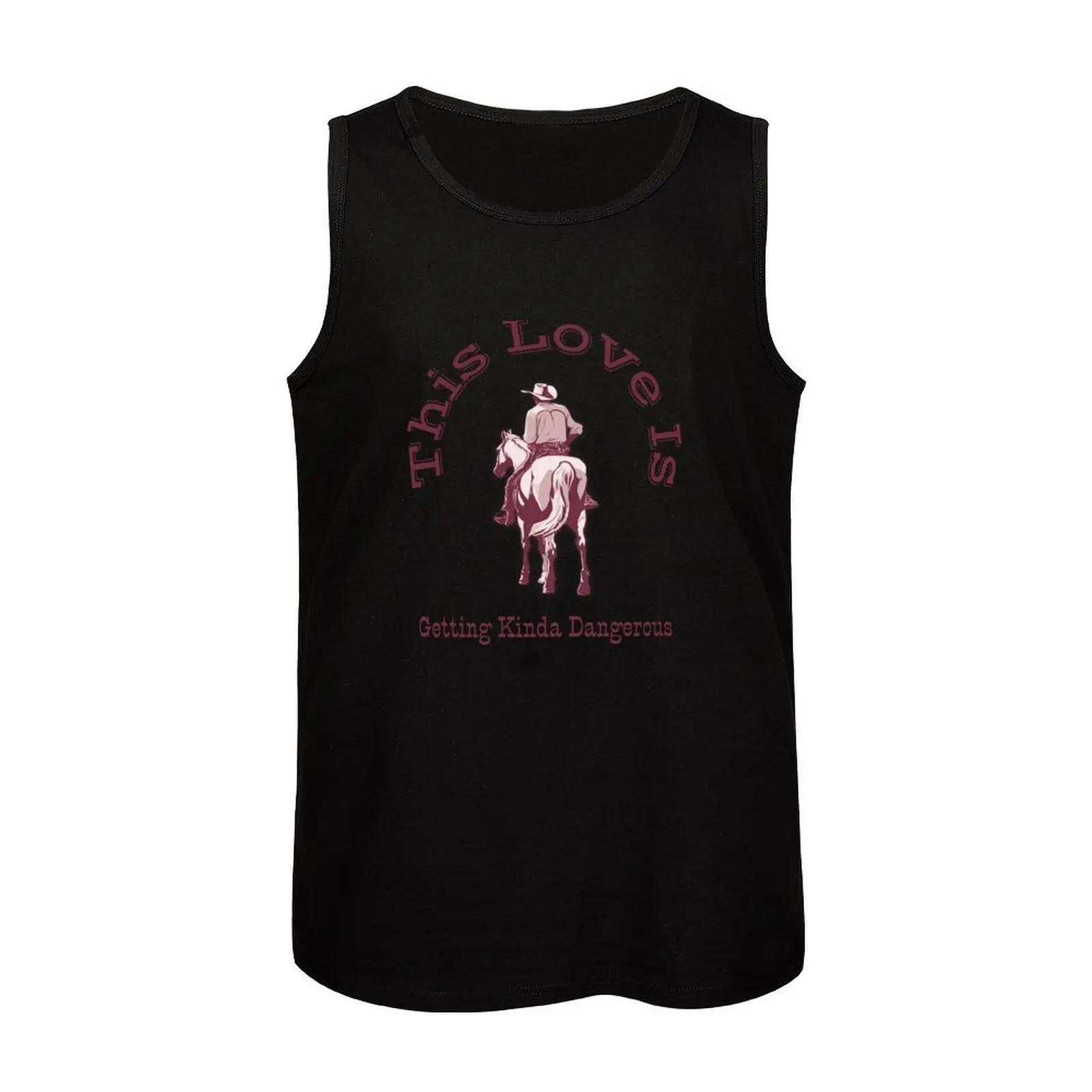Suéter rosa de Chris Stapleton, letras de caballo blanco, este amor es un poco peligroso, camiseta sin mangas, camiseta de culturismo