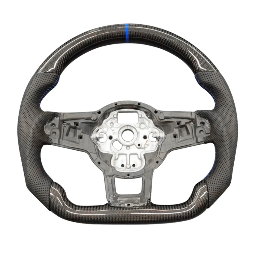 Used For Volkswagen Golf 7GTI/7.5GTI  Carbon Fiber Perforated Leather Steering Wheel Modification