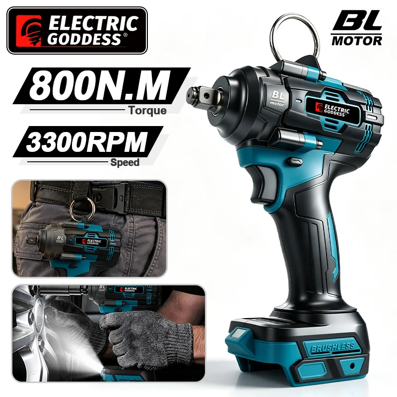 Elektryczny klucz udarowy bezs – Electric Impact Wrench 800Nm recenzja i cena