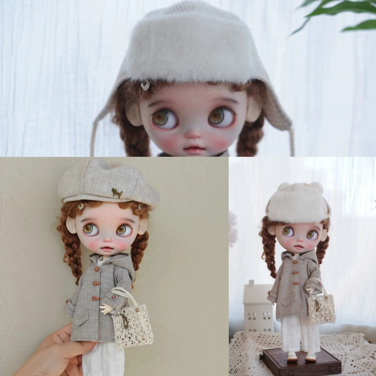 

【30days Made】No Figure Female Doll's Clothing Accessories Woolen Trench Coat Suit Fit Girl Action Figure Toys For OB22/24 Blyth