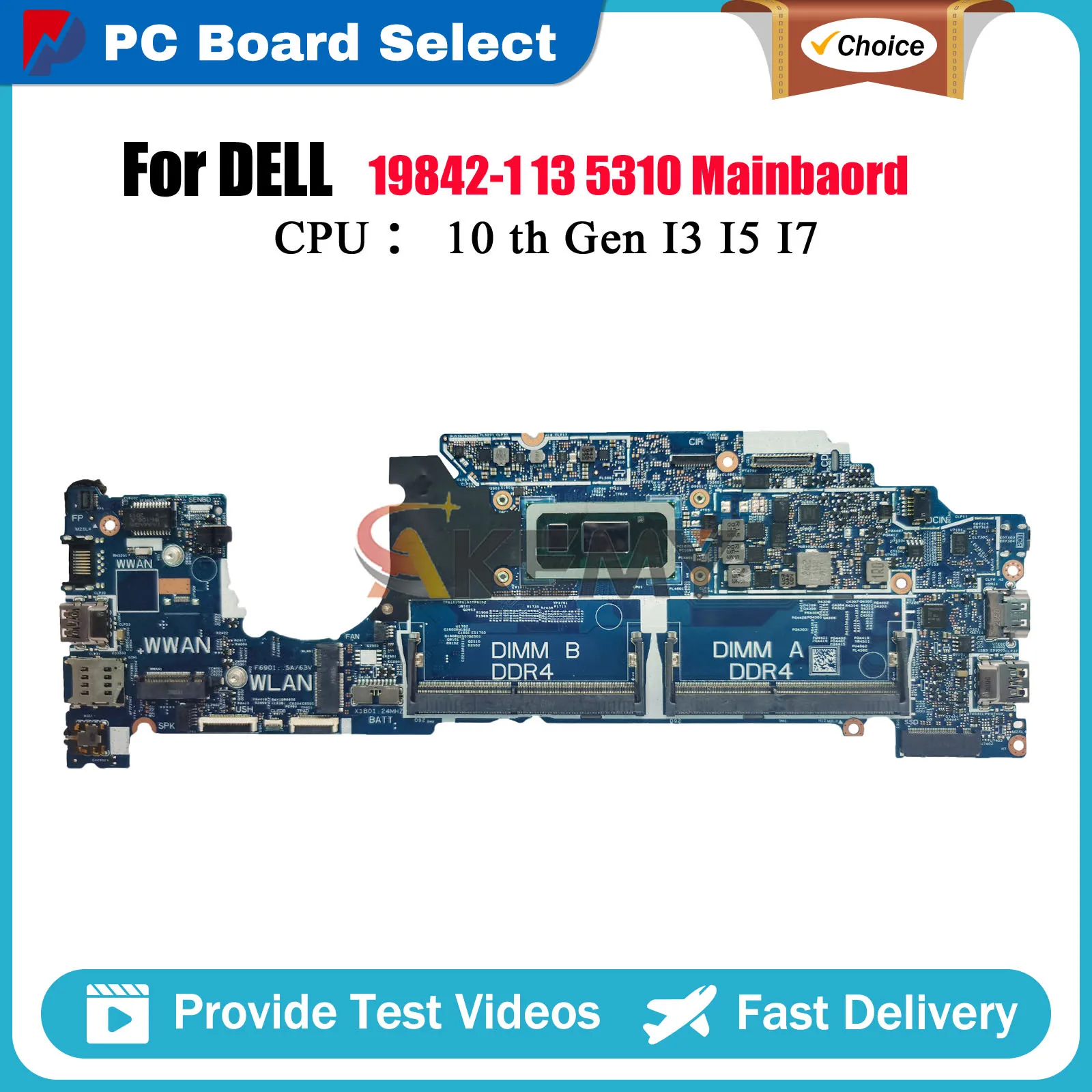 

Материнская плата для ноутбука Dell Latitude 5310 19842-1 с процессором i3 i5 i7 CN-0D2CKD 0KT2NC 0T2K7X 0XPW9D протестирована нормально