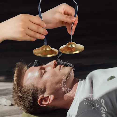 Imagen 2 del producto Platillos Tingsha tibetanos Miwayer, 2 uds., campanas de latón para meditación para curación espiritual, atención plena, Yoga budista