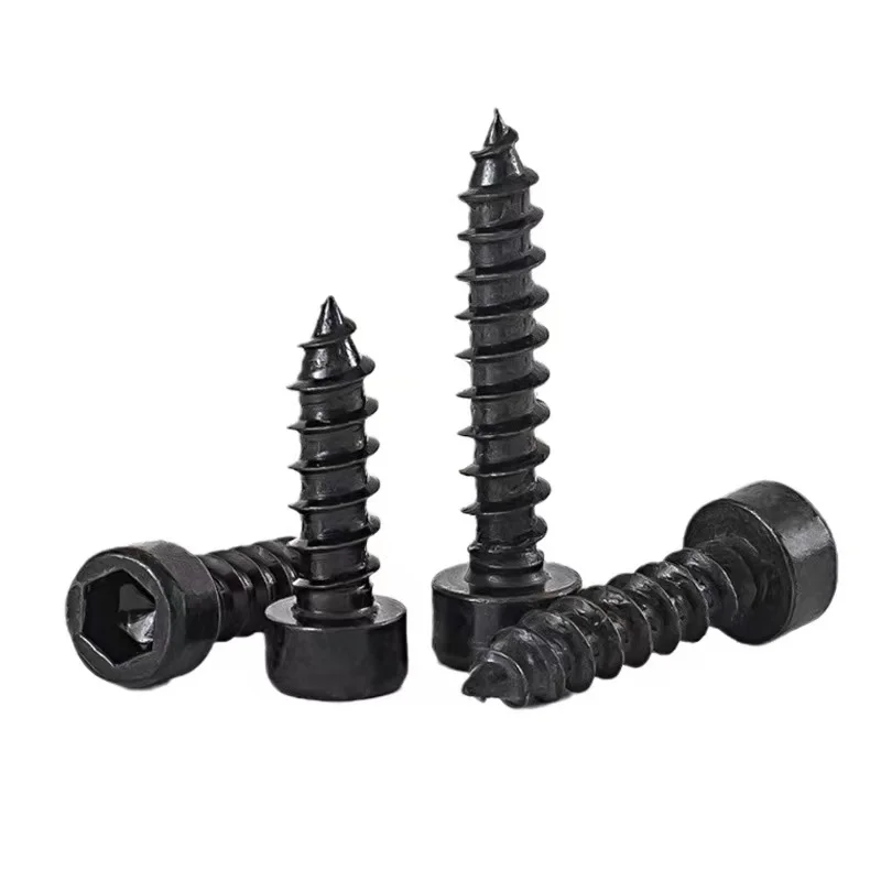Ha Black 8.8 Grade Cylinder Hexagon Self-tapping Screws Furniture