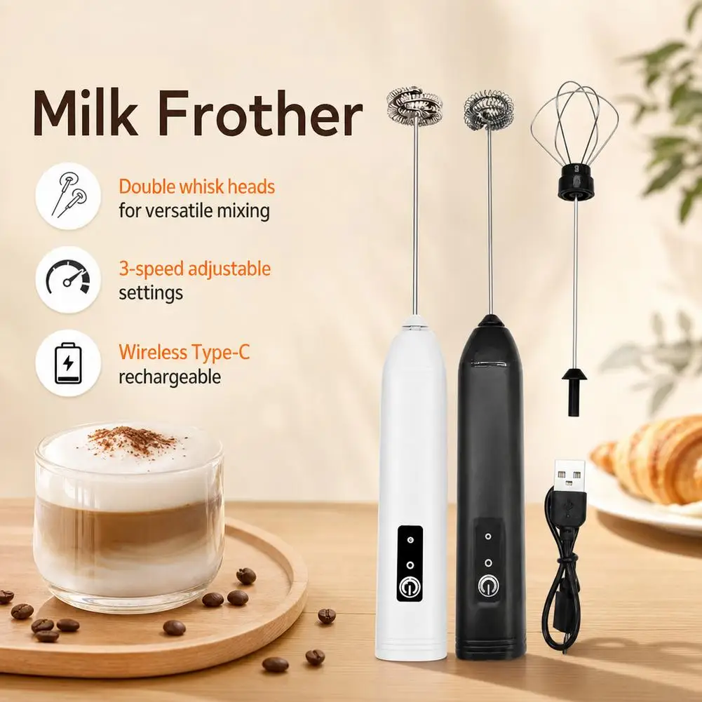 Portable Electric Milk Frothers Handheld Blender USB Mini Coffee Maker Whisk Mixer Cappuccino Cream Egg Beater Food Blender