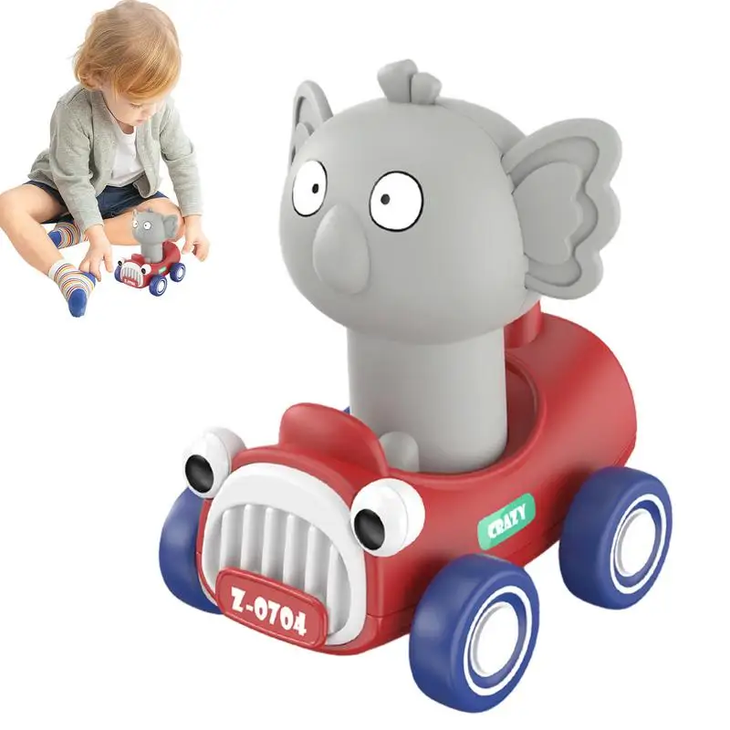 

Press & Go Toy Car Cartoon Animal Interactive Play Vehicle Adorable Funny Creative Pull Back Press & Go Vehicle Interactive Toys