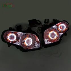 Motorcycle White Angel Eye Demon Eye HID Headlight Assembly Fit For Honda Goldwing GL1800 2001- 2015 GL 1800 F6B 2013 - 2015