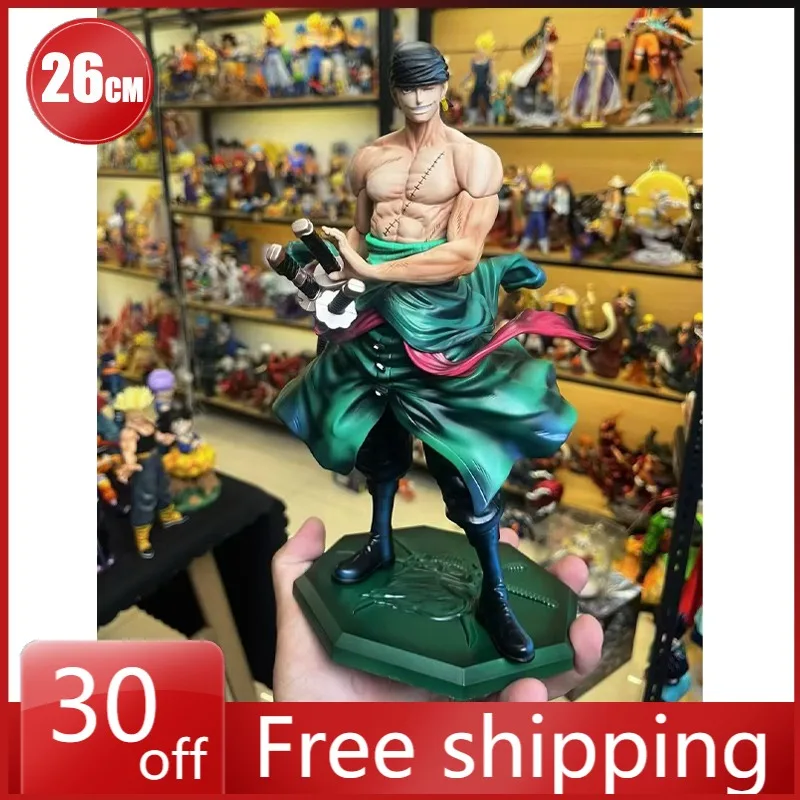 

26 см цельная фигурка Ророноа Зоро Обезьяна Д. Луффи Нами аниме Коллекционная модель ПВХ настольные украшения Рождественский подарок детские игрушки