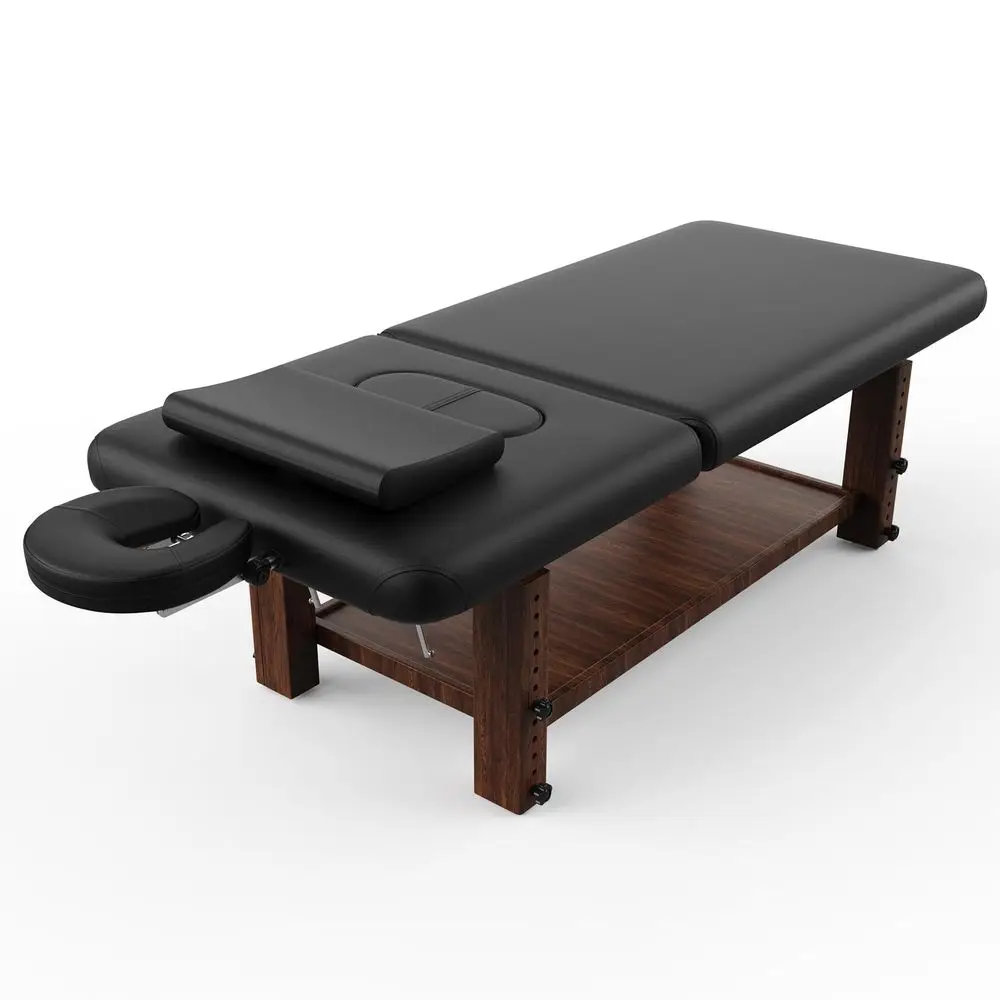 

Massage Table with Adjustable Height Legs and Backrest for Treatment, Physical Therapy, Spa Facial Professional Massage Bed, Bl