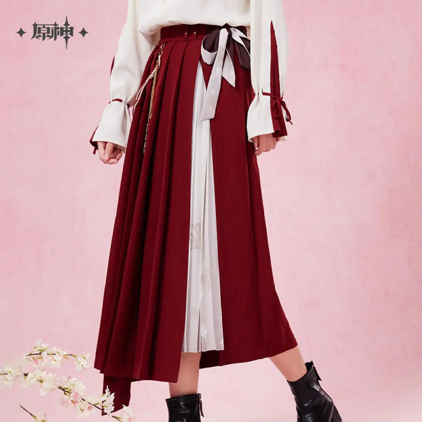 

[Genuine] Yae Miko Theme Impression Long Skirt Game Genshin Impact Cosplay Costumes Girls Casual Bottom Women Dress Xmas Gifts