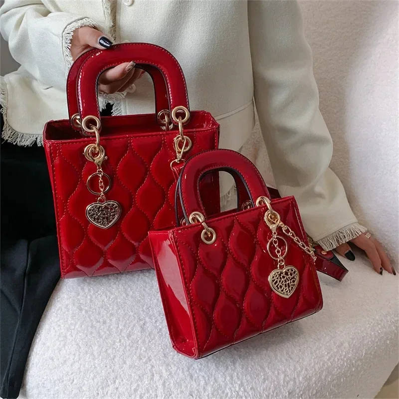 Handbag 2024 Women Brand Luxury Totes High Quality Fashion Classic Quilted Square Handle Bag Women Crossbody Shoulder Bags