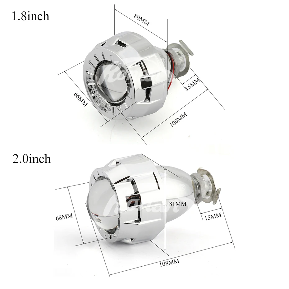 RONAN 1.8\'\' 2.0\'\' Smallest Bi-xenon Projector Lens Retrofit Styling Car Motorcycle H7 H4 Headlight Bulb Type H1