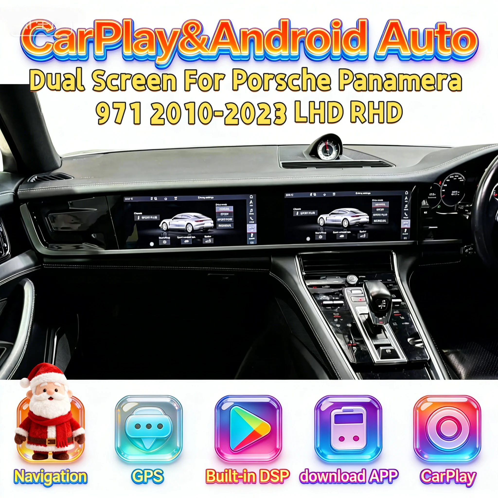 

LHD RHD Android Multimedia Player For Porsche Panamera 971 2010-2023 Wireless CarPlay WIFI Navigation Head unit Bluetooth