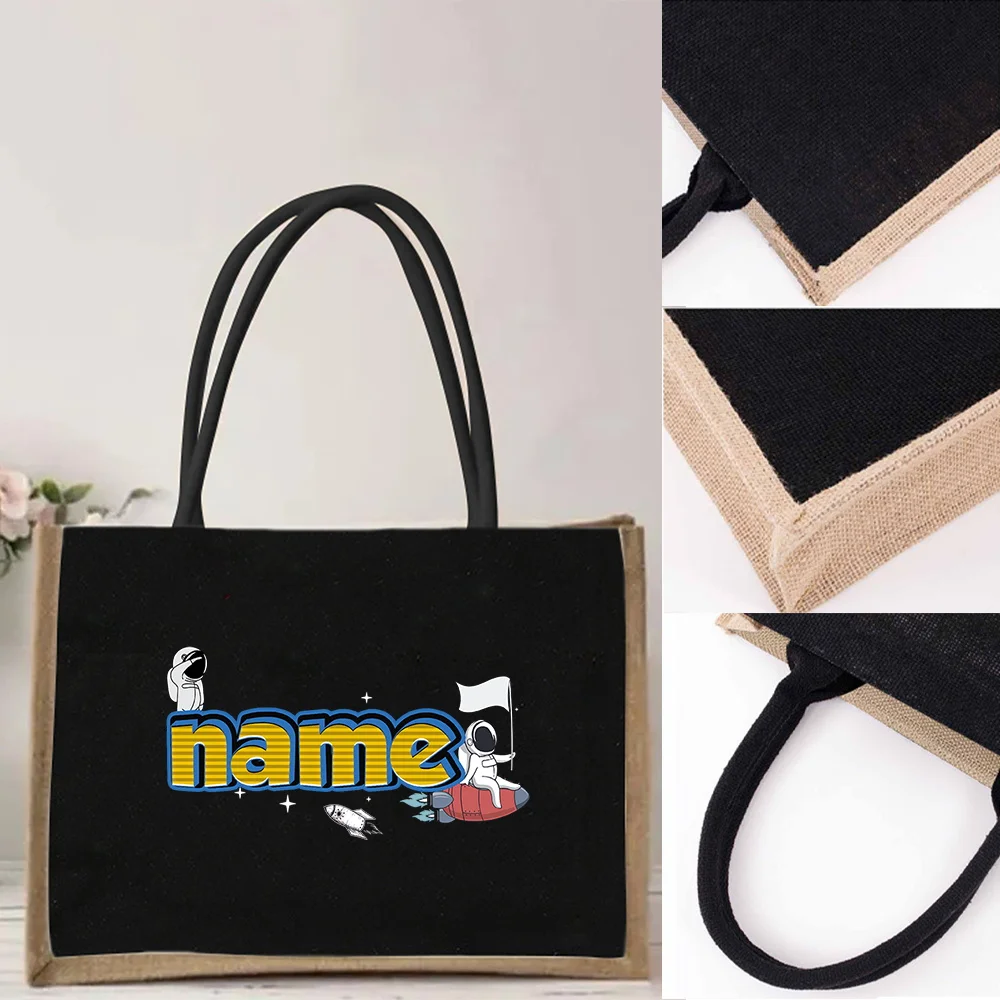 Personalized Customization Name Large Capacity Shopping Bag Women's Handbag Commuting Storage Bag