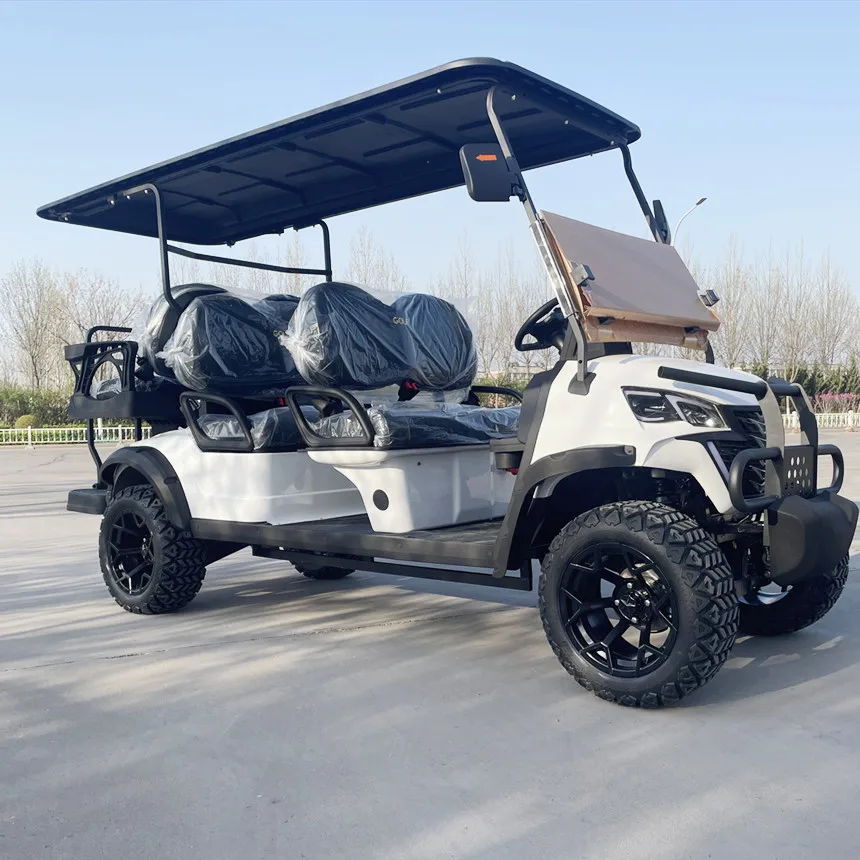 Colorful Customized Cheap 4KW Golf Cart Electric 48V 72V 4+2 Seater Club Car Adult Go Kart for Sale