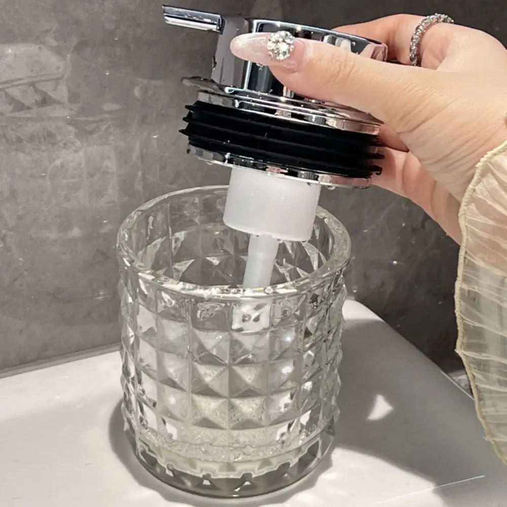 Refillable Diamond-shaped Foam Dispenser Craftsmanship Elegant Foam Container 200ml Transparent Color Soap Dispenser Bathroom