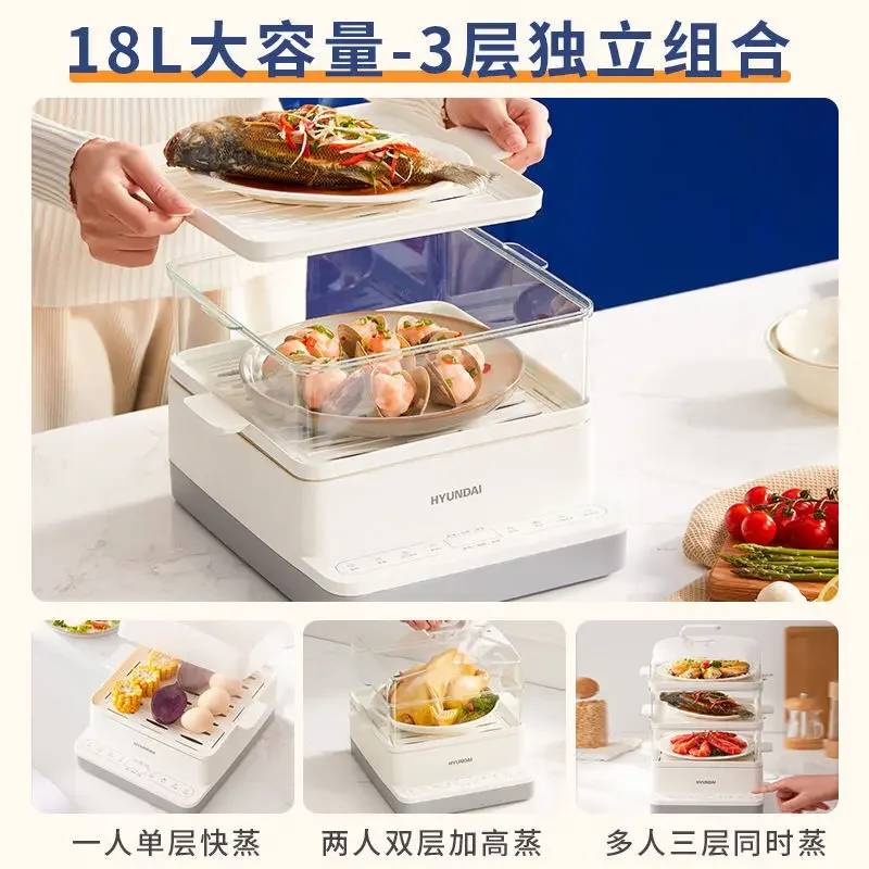هيونداي طباخ آلة مبخرة كهربائية لفات الأرز أجهزة مطبخ الأواني مطعم الزلابية وعاء تبخير عموم البخار الغذاء