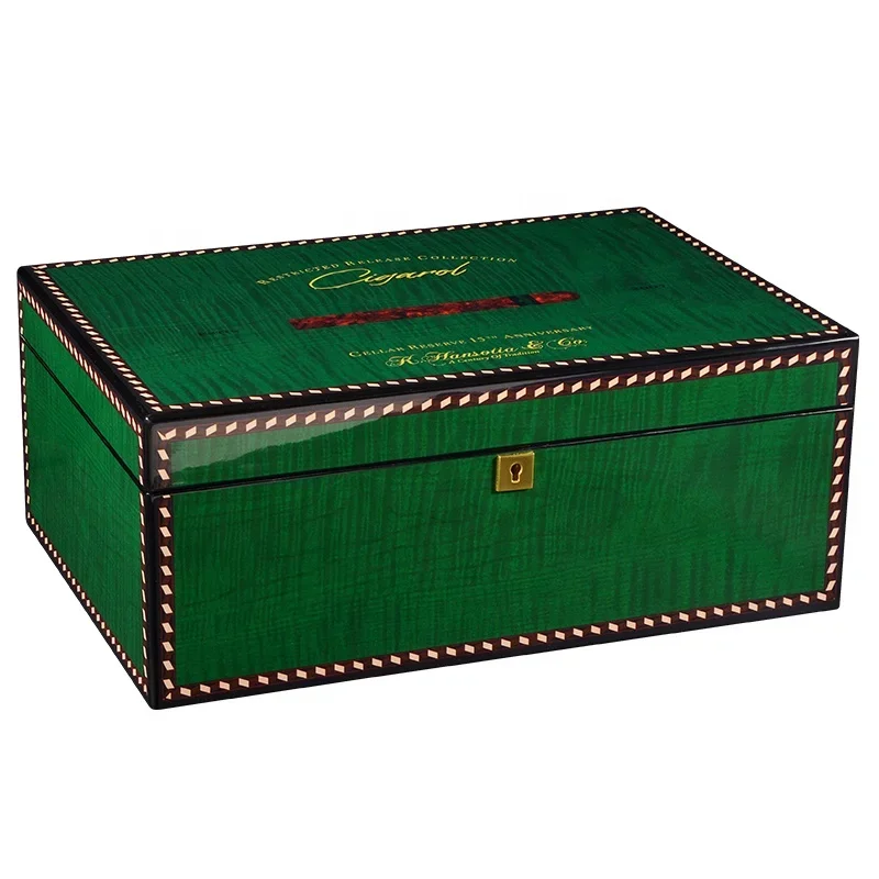 Modern Luxury Fancy Wood Cigar Travel Humidor Puros Humidifier Humidor Humidor for Smoke Shop