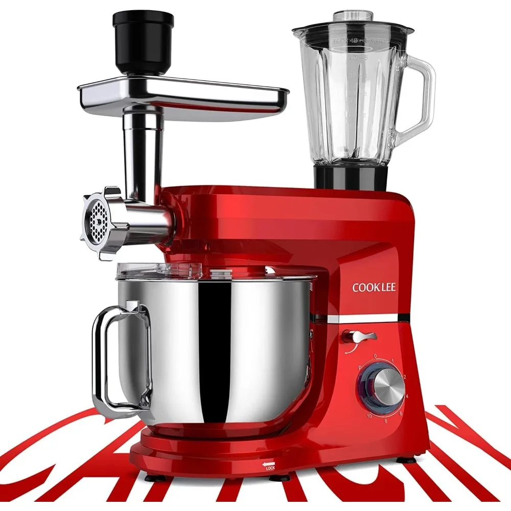 6-IN-1 Stand Mixer, 8.5 Qt. Multifunctional Electric Kitchen Mixer with 9 Accessories for Most Home Cooks, SM-1507BM