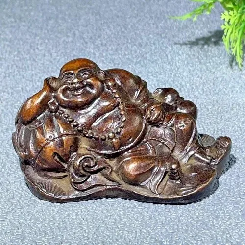 

Old copper folk customs and old-fashioned milk wrapped Maitreya Buddha laughing Buddha tea table tea pet ornaments